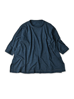 Indigo Tenjiku Big Slit T-shirt Nou