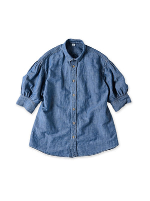 Cotton Linen Ruri Dungaree Half Sleeve Coupe Shirt Zyu