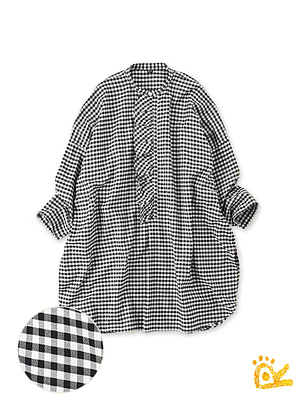 ONEONE Iroiro Frill Tunic Black