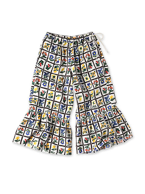 Khadi Fleur Chambre Print Rapper Pants White