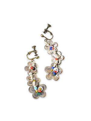 Brown Shell de Fleur Earrings Brown