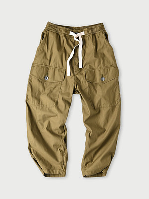 Thin Back Satin 908 Tent Pants Khaki