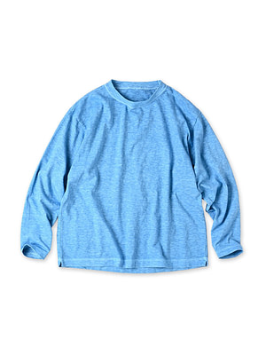 Plant Dyed Tenjiku 908 Ocean T-shirt Gardenia