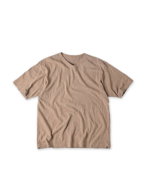 4545 Tenjiku 908 V-neck T-shirt Earth Beige
