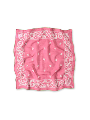 Pink Cherry Blossom Trio Gauze Paisley Bandana