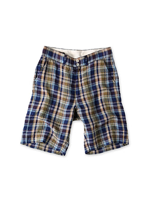 Indian Linen Madras Short Pants Brown Madras