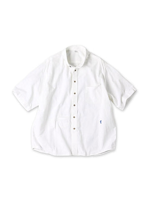 Indian Khadi OX Ocean Half Sleeve Shirt MEN White