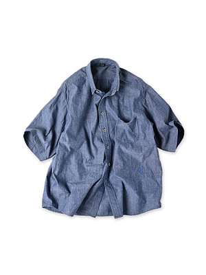 Ai Indian Khadi OX Ocean Half Sleeve Shirt MEN