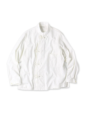 Indian Khadi OX 908 Clover Knot Shirt White