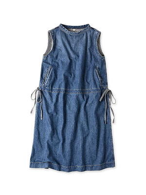 Rye Mugi Denim Dress Indigo Tan