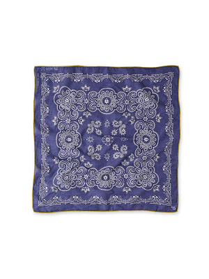 Eggplant Navy Supima Aya Candy Paisley Bandana