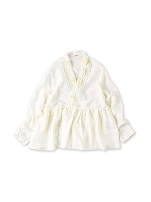 Indian Silk Cache-Coeur White