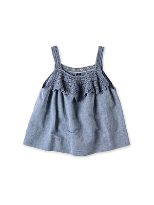 Dungaree Khadi Ribbon Lace Flare Camisole