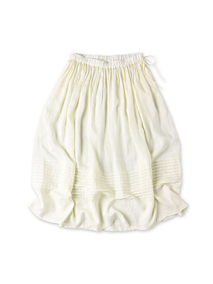 Indian Silk Skirt White