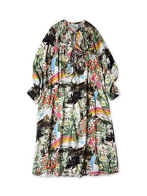 Irie Aloha Print Dress Colorful