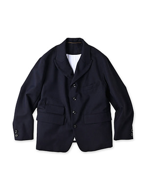 Wool Hop Sack 908 Jacketer Navy