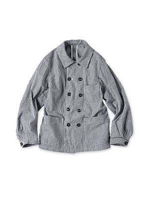Indigo Cook Serge Double Petit Cover All Indigo Gingham