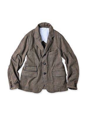Indigo Mini Herringbone Cotton Tweed 908 Notting Hill Jacket