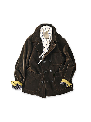 Velvet Double Petite Coverall Brown