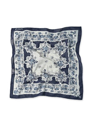 Indigo Gauze Linum Bandana
