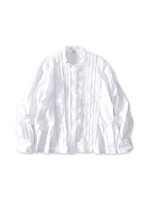 Supima Batiste Cutwork Blouse White