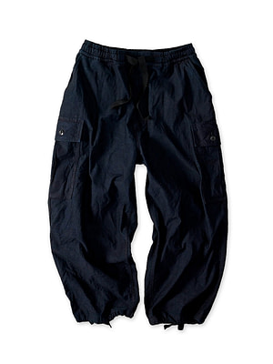 Indigo Back Satin 908 Tent Cargo Pants