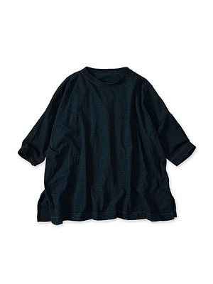 Indigo Tenjiku Big Slit T-shirt R45