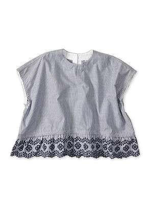 Supima OX Cutwork M Camisole Blue Stripes