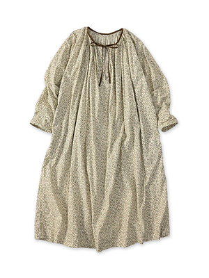 Ivy Flower Print Chou Chou Smock Dress Brown