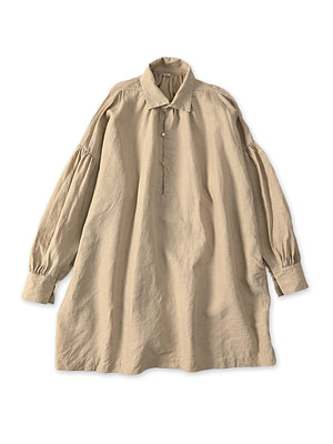 60 Linen Smock Shirt Natural