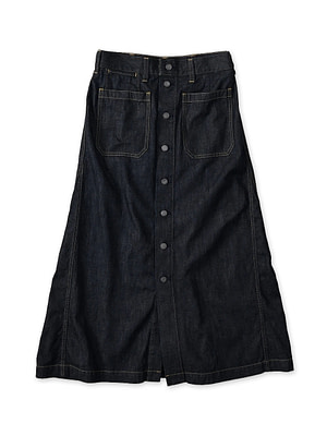 Mugihiko Denim Bell Skirt Nou