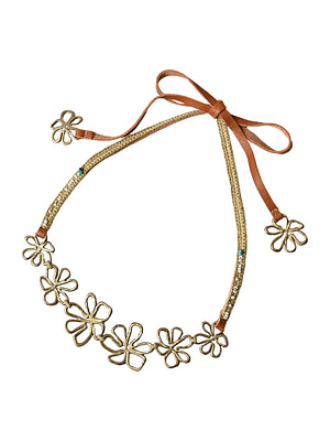 Flower Choker Brass