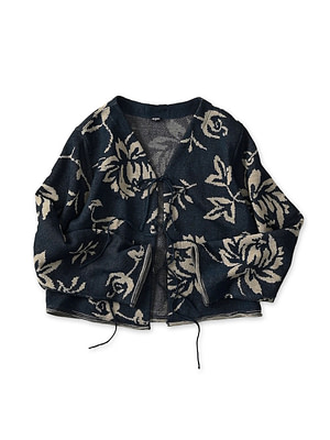Indigo Base LeiLei Aloha Jacquard Cardigan