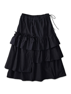 Indigo Batiste Tiered Skirt