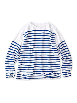 Basque 908 Ocean T-shirt White x Blue