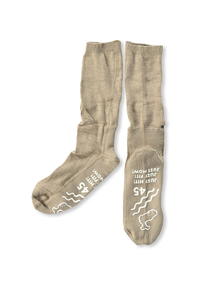 Super Gauze Knitsew Socks Beige