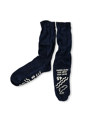 Dark Indigo Super Gauze Knitsew Socks Indigo 45