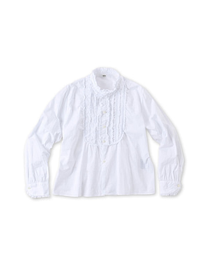 Supima Organic Baptiste Lace Blouse White