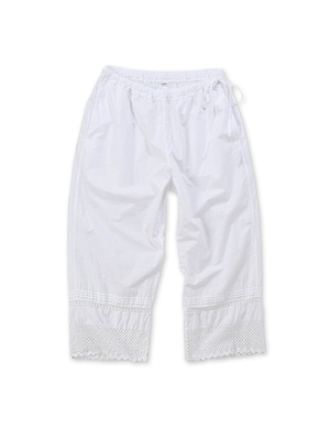 Supima Batiste Cutwork Petite Pants White