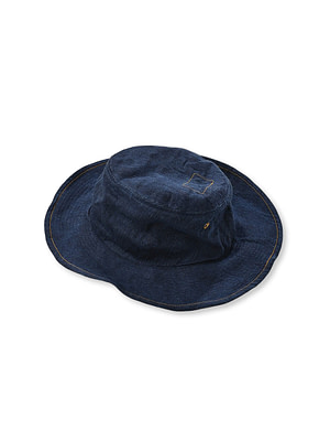 Indigo Linen Herringbone Hat Indigo