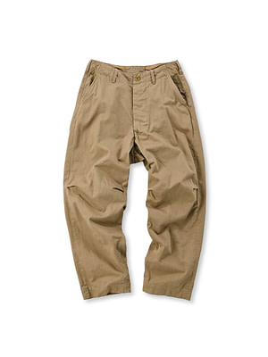 Okome Cotton Chino 908 Chigo Pants Sand Beige