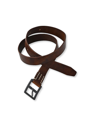 Vintage Leather Belt Thick Habana