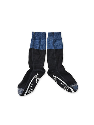 Indigo Yama Basque Knit-sew Socks