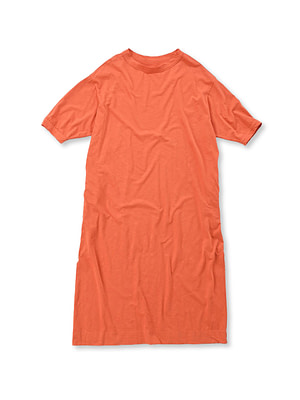 Supima Tenjiku Cotton Puff Dress Sunset Orange