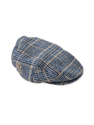 Indigo Cotton Tweed Hunting Hat Indigo Glen Check