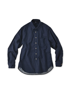 Indigo Double Woven 908 Loafer Shirt Indigo