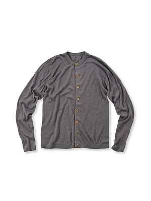 Whole Super Gauze Cotton 908 Cardigan Gray