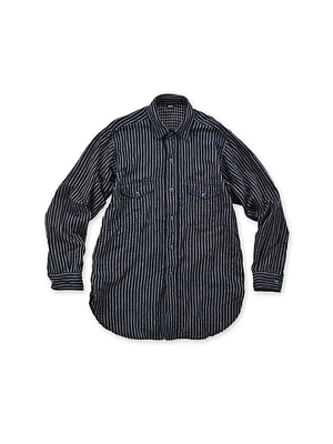 Indigo Fuwa Fuwa Double Woven 908 Yama Shirt Stripe