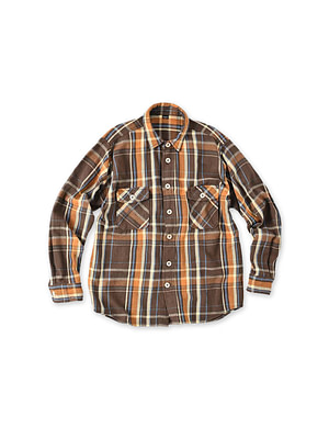 Indian ZAKKURI Flannel 908 Over Shirt Brown Check