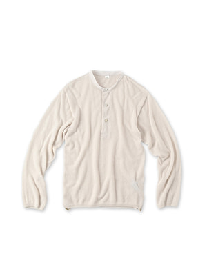 Feather Cashmere Henley Off White